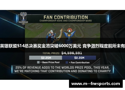 英雄联盟S14总决赛奖金池突破6000万美元 竞争激烈程度前所未有