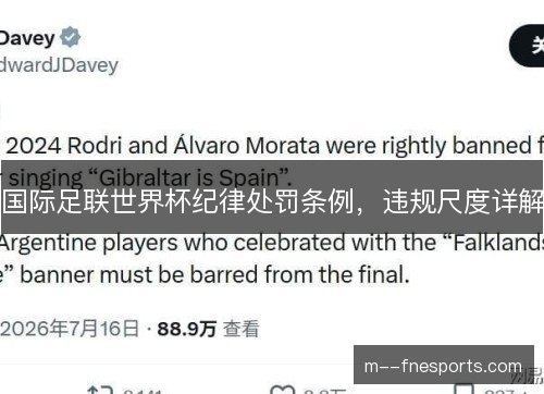 国际足联世界杯纪律处罚条例，违规尺度详解
